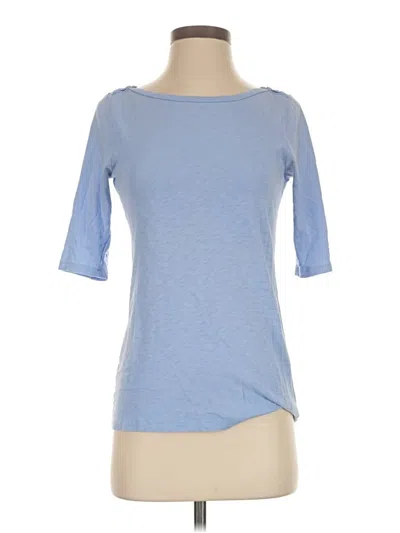Pre-owned Jcrew 3/4 Sleeve T-shirt In Blue