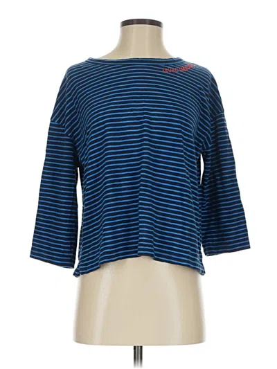 Pre-owned Jcrew 3/4 Sleeve T-shirt In Blue