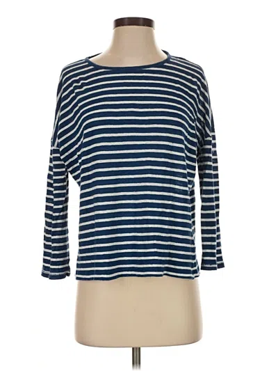 Pre-owned Jcrew 3/4 Sleeve T-shirt In Blue