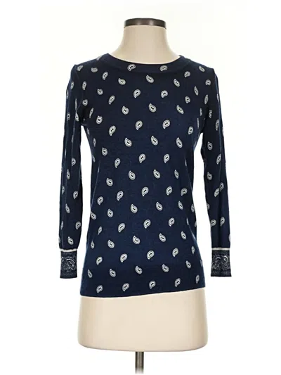 Pre-owned Jcrew 3/4 Sleeve T-shirt In Blue
