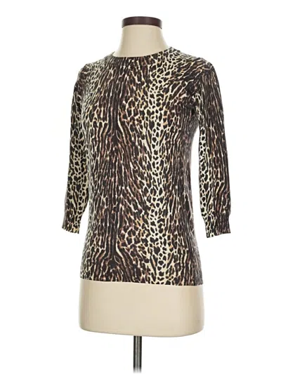 Pre-owned Jcrew 3/4 Sleeve T-shirt In Brown