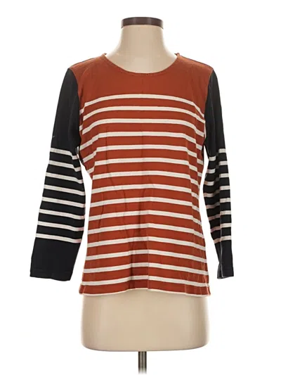 Pre-owned Jcrew 3/4 Sleeve T-shirt In Brown