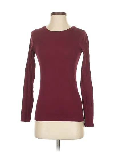 Pre-owned Jcrew 3/4 Sleeve T-shirt In Burgundy