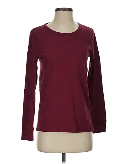 Pre-owned Jcrew 3/4 Sleeve T-shirt In Burgundy