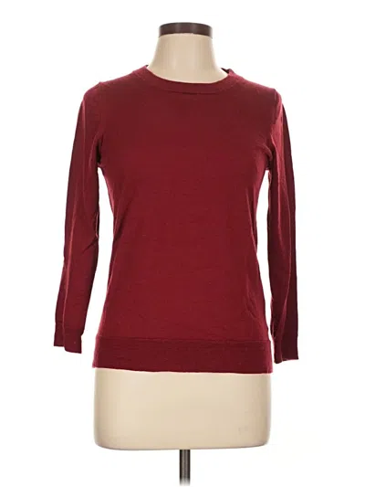 Pre-owned Jcrew 3/4 Sleeve T-shirt In Burgundy