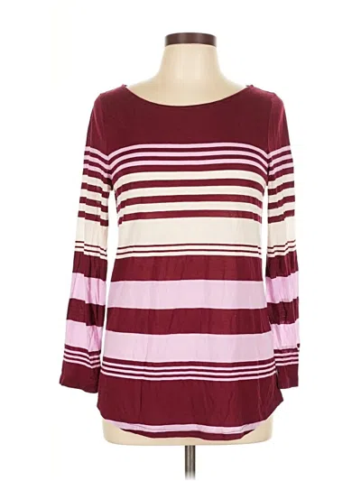 Pre-owned Jcrew 3/4 Sleeve T-shirt In Burgundy