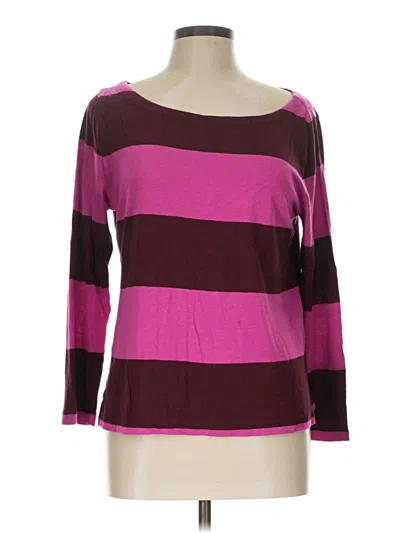 Pre-owned Jcrew 3/4 Sleeve T-shirt In Burgundy