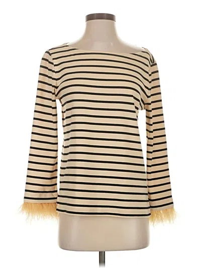 Pre-owned Jcrew 3/4 Sleeve T-shirt In Gold