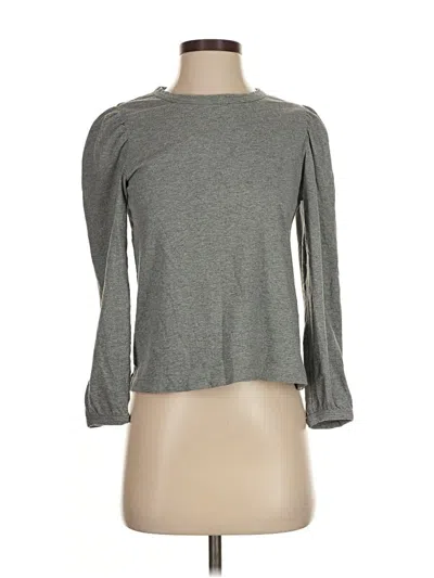 Pre-owned Jcrew 3/4 Sleeve T-shirt In Gray