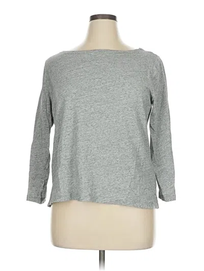 Pre-owned Jcrew 3/4 Sleeve T-shirt In Gray