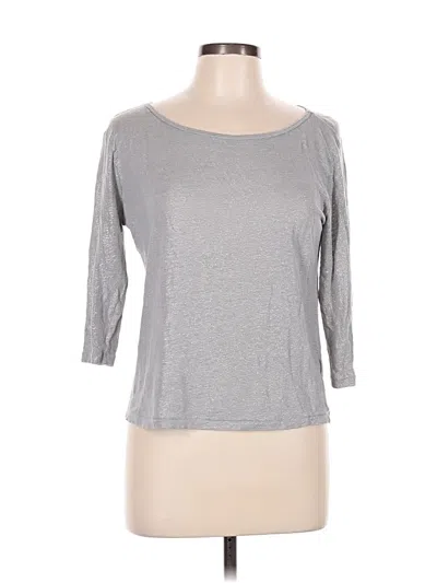 Pre-owned Jcrew 3/4 Sleeve T-shirt In Gray