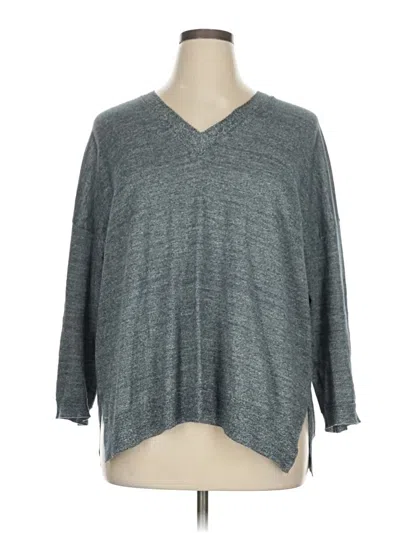 Pre-owned Jcrew 3/4 Sleeve T-shirt In Gray