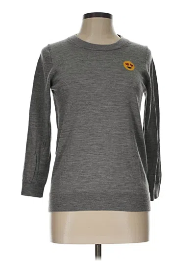 Pre-owned Jcrew 3/4 Sleeve T-shirt In Gray