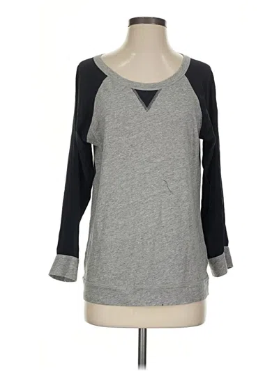 Pre-owned Jcrew 3/4 Sleeve T-shirt In Gray