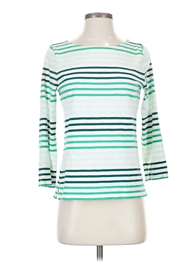 Pre-owned Jcrew 3/4 Sleeve T-shirt In Green