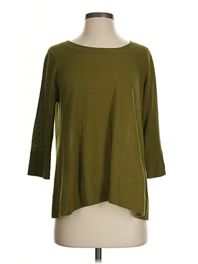 Pre-owned Jcrew 3/4 Sleeve T-shirt In Green
