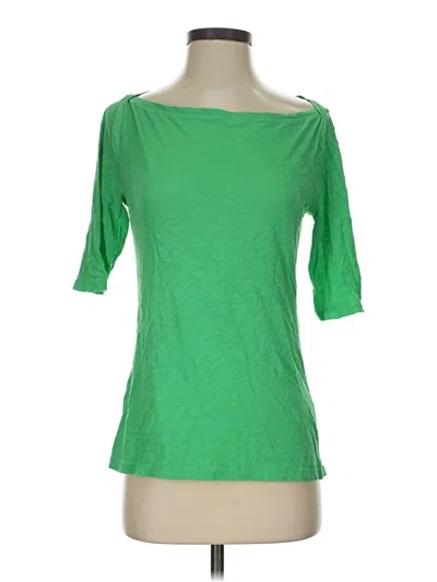 Pre-owned Jcrew 3/4 Sleeve T-shirt In Green