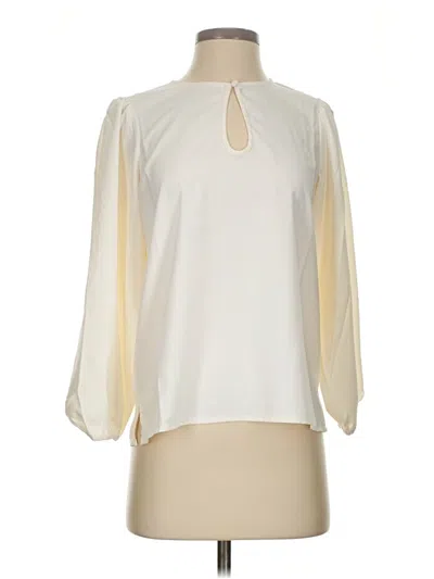 Pre-owned Jcrew 3/4 Sleeve T-shirt In Ivory