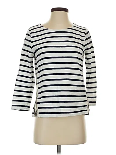 Pre-owned Jcrew 3/4 Sleeve T-shirt In Ivory