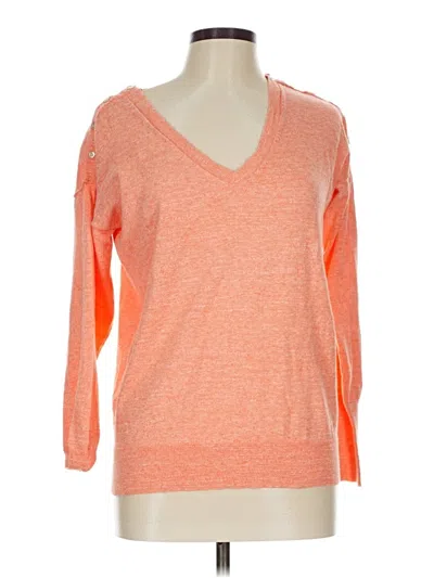 Pre-owned Jcrew 3/4 Sleeve T-shirt In Orange