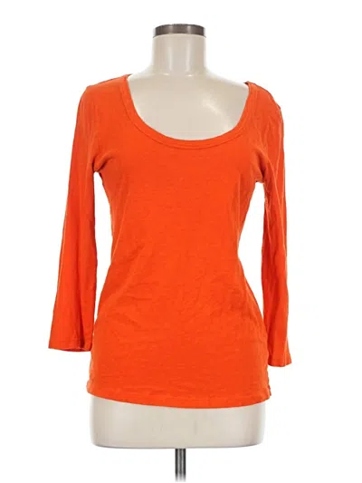 Pre-owned Jcrew 3/4 Sleeve T-shirt In Orange