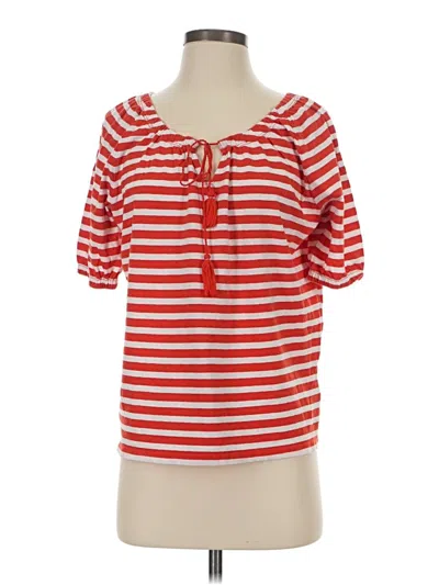 Pre-owned Jcrew 3/4 Sleeve T-shirt In Orange