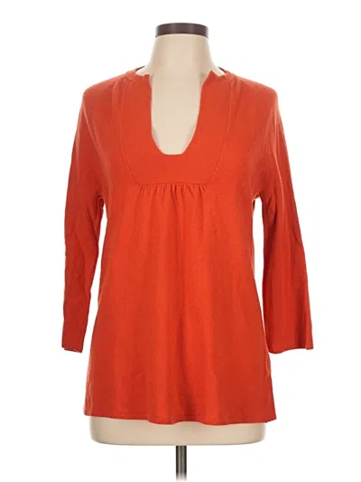 Pre-owned Jcrew 3/4 Sleeve T-shirt In Orange