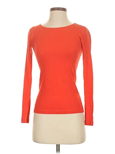Pre-owned Jcrew 3/4 Sleeve T-shirt In Orange