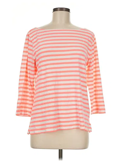 Pre-owned Jcrew 3/4 Sleeve T-shirt In Orange