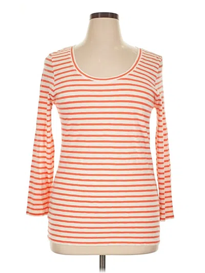 Pre-owned Jcrew 3/4 Sleeve T-shirt In Orange