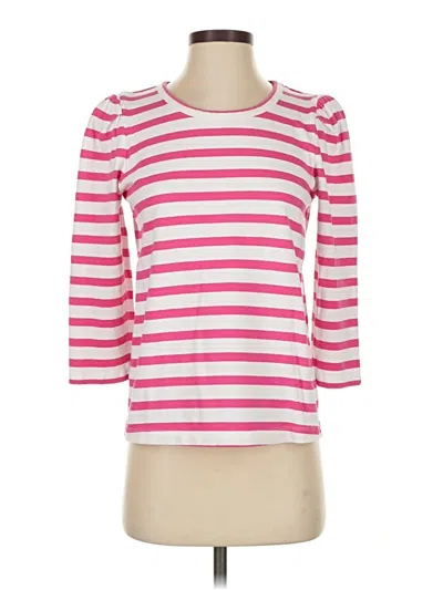 Pre-owned Jcrew 3/4 Sleeve T-shirt In Pink