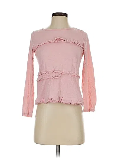 Pre-owned Jcrew 3/4 Sleeve T-shirt In Pink
