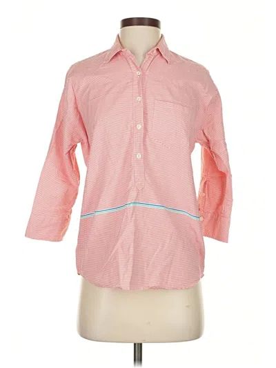 Pre-owned Jcrew 3/4 Sleeve T-shirt In Pink