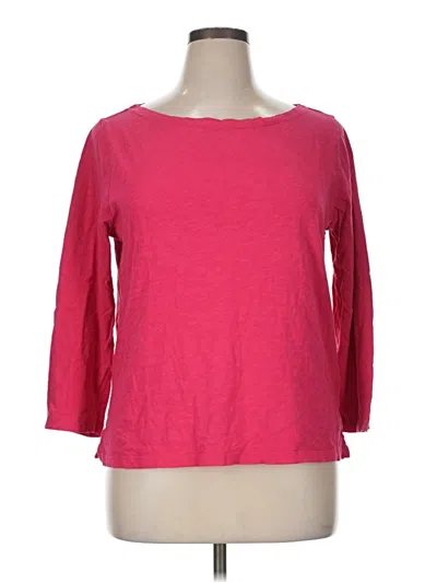 Pre-owned Jcrew 3/4 Sleeve T-shirt In Pink
