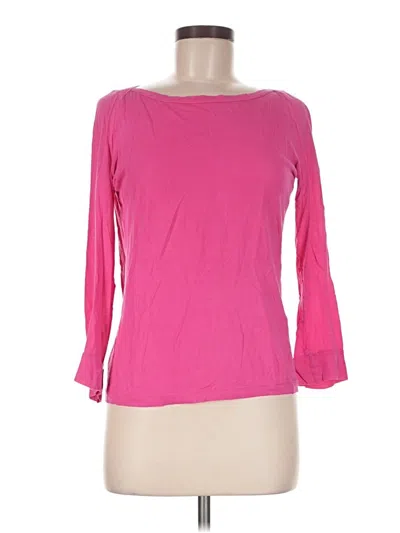 Pre-owned Jcrew 3/4 Sleeve T-shirt In Pink