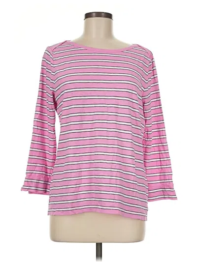 Pre-owned Jcrew 3/4 Sleeve T-shirt In Pink