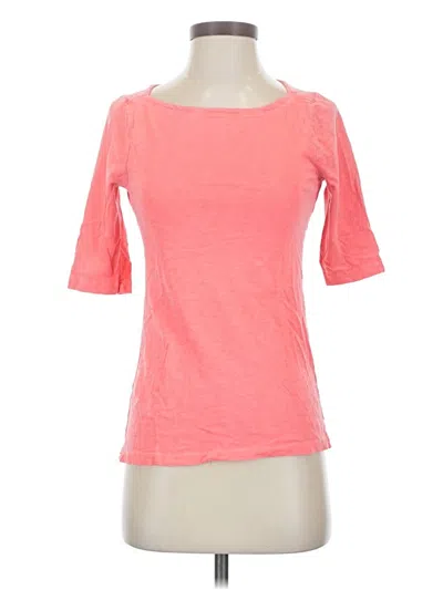 Pre-owned Jcrew 3/4 Sleeve T-shirt In Pink