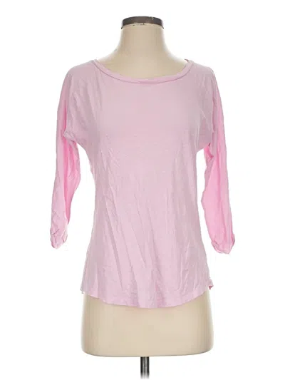 Pre-owned Jcrew 3/4 Sleeve T-shirt In Pink