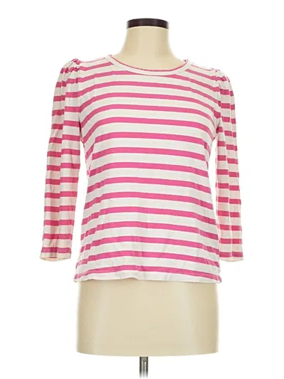 Pre-owned Jcrew 3/4 Sleeve T-shirt In Pink