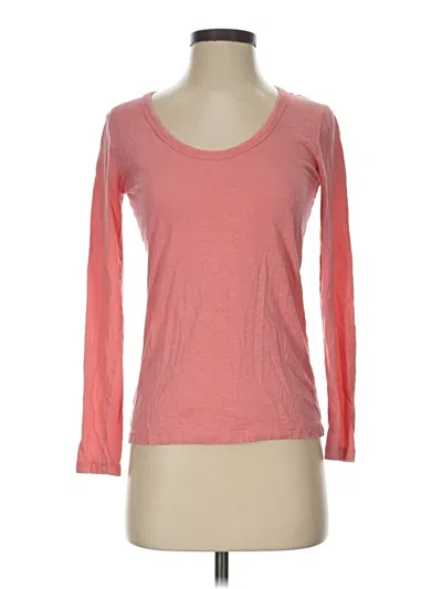 Pre-owned Jcrew 3/4 Sleeve T-shirt In Pink