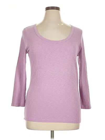 Pre-owned Jcrew 3/4 Sleeve T-shirt In Purple