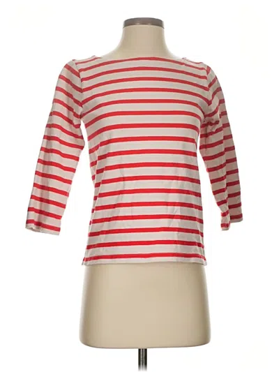 Pre-owned Jcrew 3/4 Sleeve T-shirt In Red