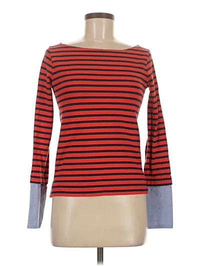 Pre-owned Jcrew 3/4 Sleeve T-shirt In Red