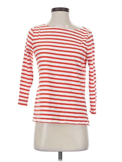 Pre-owned Jcrew 3/4 Sleeve T-shirt In Red