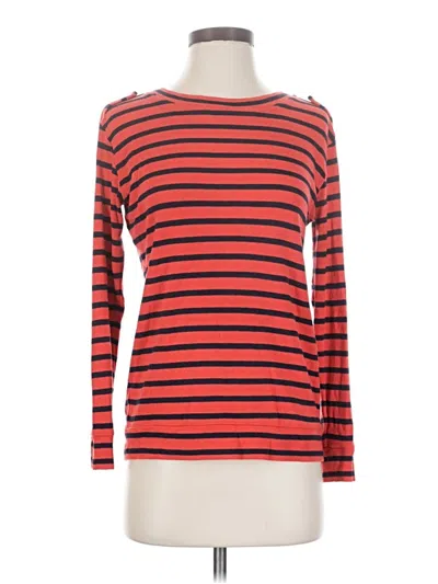 Pre-owned Jcrew 3/4 Sleeve T-shirt In Red