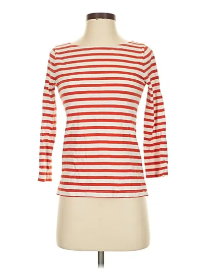 Pre-owned Jcrew 3/4 Sleeve T-shirt In Red