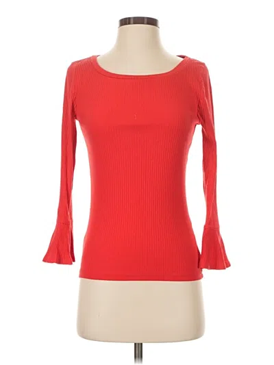Pre-owned Jcrew 3/4 Sleeve T-shirt In Red