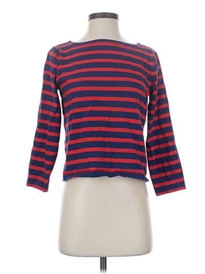 Pre-owned Jcrew 3/4 Sleeve T-shirt In Red