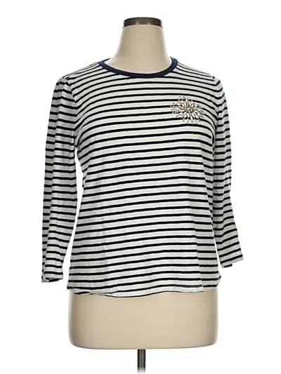 Pre-owned Jcrew 3/4 Sleeve T-shirt In Silver