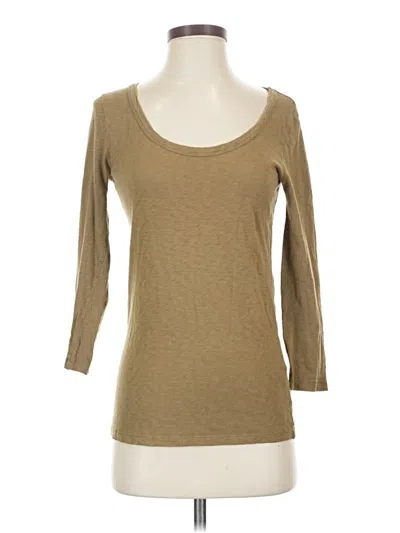 Pre-owned Jcrew 3/4 Sleeve T-shirt In Tan